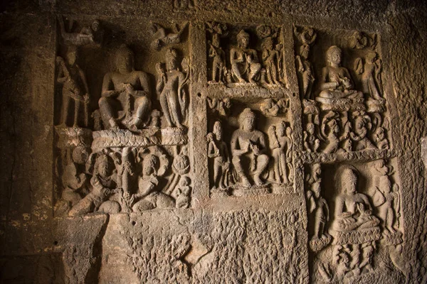 Les Grottes Aurangabad Sont Des Monuments Rupestres Grottes Bouddhistes Datant — Photo