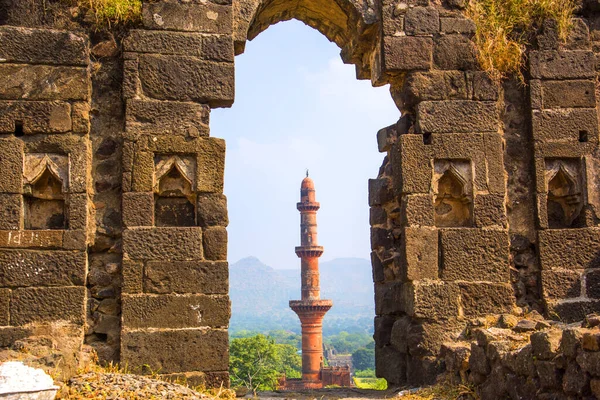 Forte Daulatabad Antigo Perto Aurangabad Maharashtra Índia Foi Construído Século — Fotografia de Stock