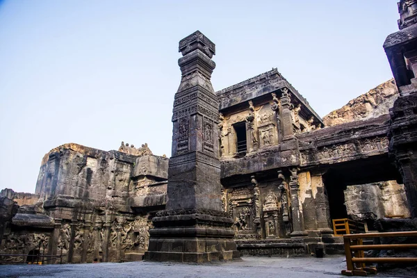 Kailasa Tempel Die Größte Monolithische Skulptur Der Welt Aus Fels — Stockfoto