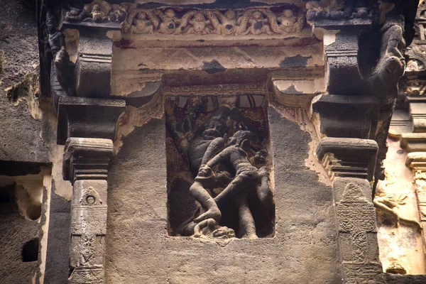 ユネスコ世界遺産エローラ洞窟の彫刻 インド ロックカットのモノリシック寺院 — ストック写真