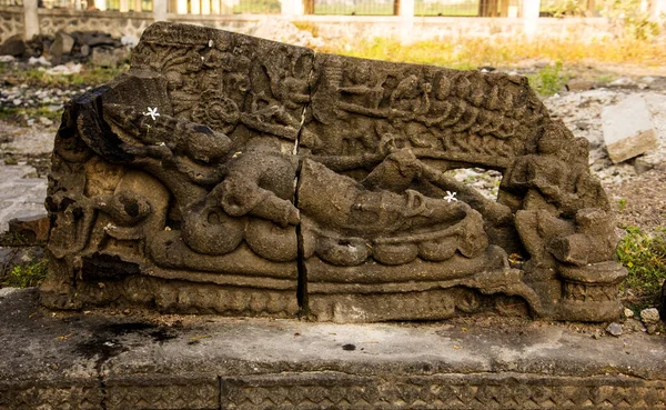 Ancienne Sculpture Pierre Temple Inde — Photo