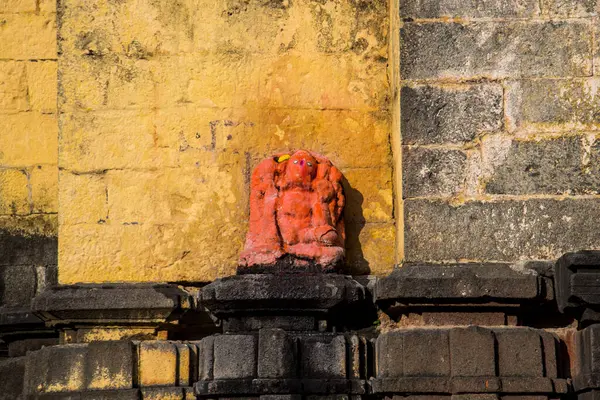 Древняя Каменная Скульптура Храме Индия — стоковое фото