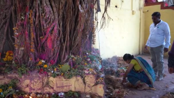 Nagpur Maharashtra India Şubat 2022 Kırsal Kesimdeki Insanlar Köy Fuarında — Stok video