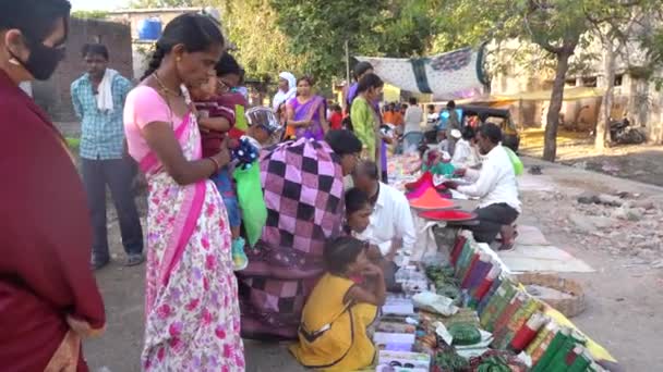 Nagpur Maharashtra Ινδια Φεβρουαριου 2022 Αγροτικοί Άνθρωποι Συγκεντρώνονται Στην Ετήσια — Αρχείο Βίντεο