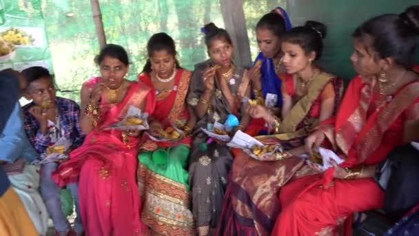 Alirajpur Madhya Pradesh India Marzo 2022 Los Pueblos Tribales Bailan — Vídeos de Stock
