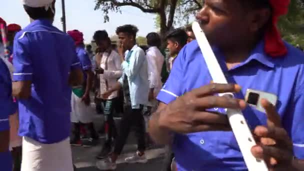 Alirajpur Madhya Pradesh India Marzo 2022 Los Pueblos Tribales Reunieron — Vídeo de stock