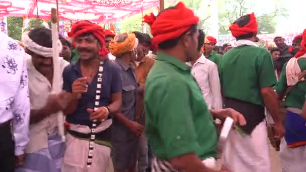 Alirajpur Madhya Pradesh India March 2022 Tribal People Gathered Together — 图库视频影像