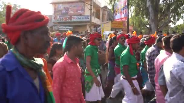 Alirajpur Madhya Pradesh India March 2022 Tribal People Gathered Together — 图库视频影像
