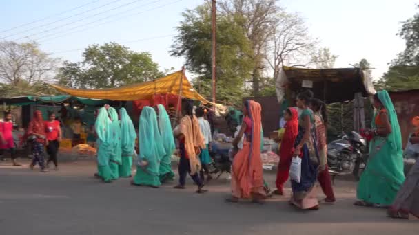 Alirajpur Madhya Pradesh India Maart 2022 Tribale Mensen Verzamelden Zich — Stockvideo