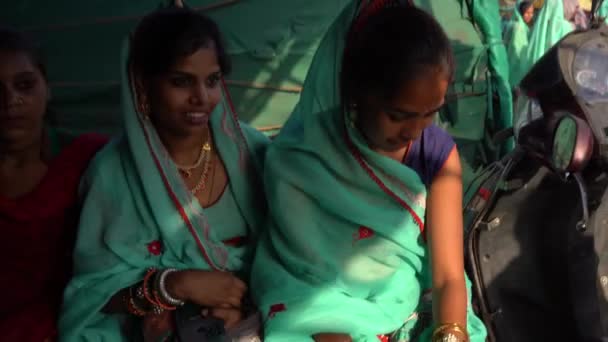 Alirajpur Madhya Pradesh India March 2022 Tribal People Gathered Together — Stock Video