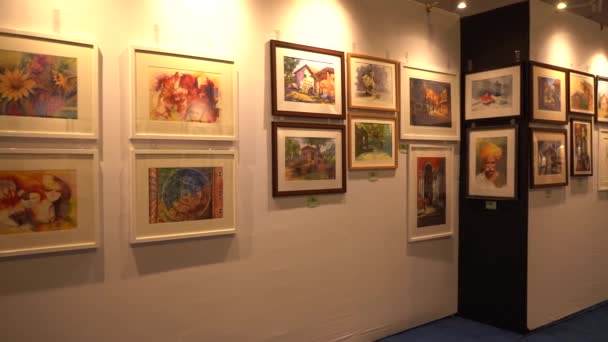 Khajuraho Ινδια Φεβρουαρίου 2022 Έκθεση Τέχνης Κατά Διάρκεια Του Khajuraho — Αρχείο Βίντεο