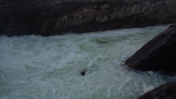 Narmada Nehri Ndeki Dhuandhar Şelalesi Bhedaghat Jabalpur Bölgesi Madhya Pradesh — Stok video