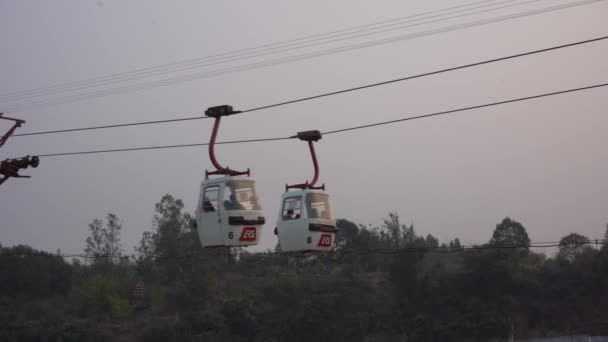 Jabalpur Madhya Pradesh India December 2022 Cable Car Watching Dhuandhar — 图库视频影像