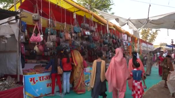 Khajuraho Madhya Pradesh India Mart 2022 Kırsal Kesimdeki Insanlar Köy — Stok video