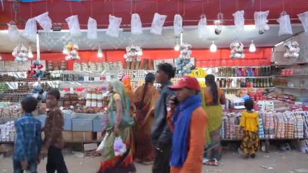 Khajuraho Madhya Pradesh Indien März 2022 Landbevölkerung Trifft Sich Zum — Stockvideo