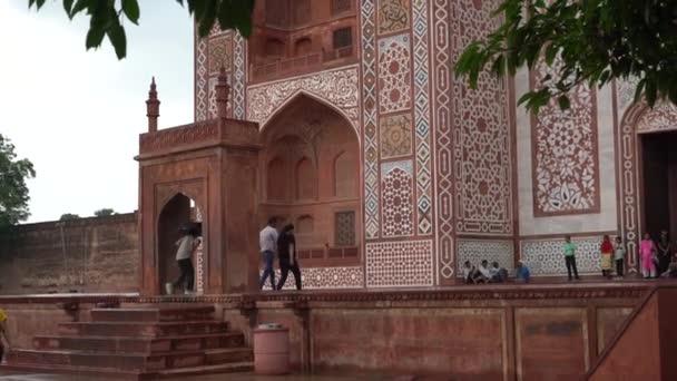 Agra India Agosto 2022 Visita Turistica Alla Tomba Akbar Grande — Video Stock