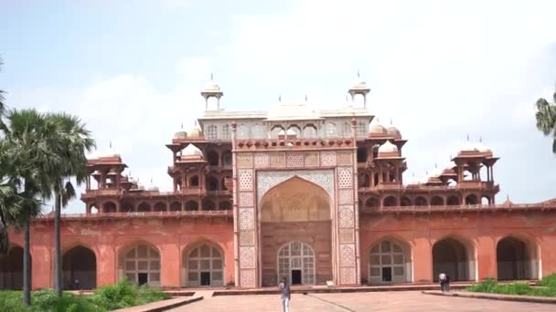 Agra India Ağustos 2022 Büyük Akbar Sikandra Agra Uttar Pradesh — Stok video