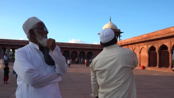 Delhi India Agosto 2022 Turistas Indios Visitan Jama Masjid Delhi — Vídeos de Stock