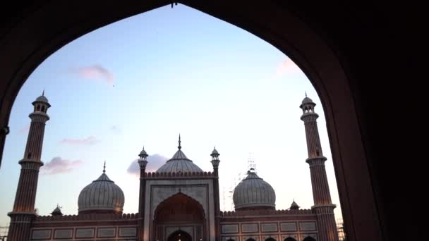 Delhi Índia Agosto 2022 Turistas Indianos Visitando Jama Masjid Delhi — Vídeo de Stock