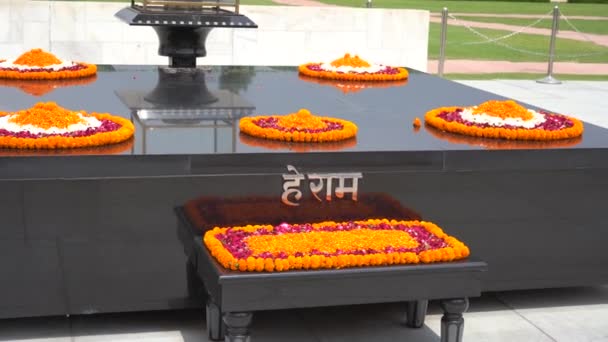 Delhi India Srpna 2022 Lidé Navštíví Památník Raje Ghatmy Gándhího — Stock video