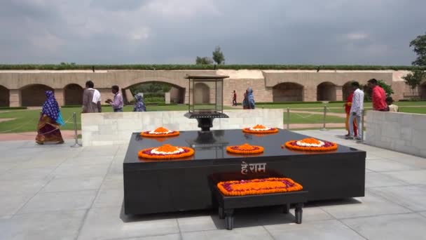 Delhi India Agosto 2022 Visita Del Memorial Raj Ghat Mahatma — Vídeos de Stock
