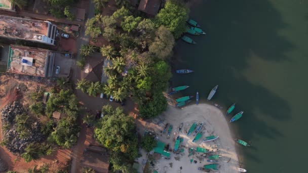 Imágenes Vista Aérea Las Playas Más Bellas Costa Konkan Maharashtra — Vídeo de stock