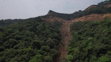 Shivaji Maharaj Kalesi, Maharashtra, Hindistan 'ın Pratapgad hava manzarası,