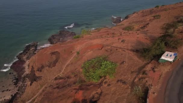 Gambar Pemandangan Udara Dari Pantai Paling Indah Pantai Konkan Maharashtra — Stok Video