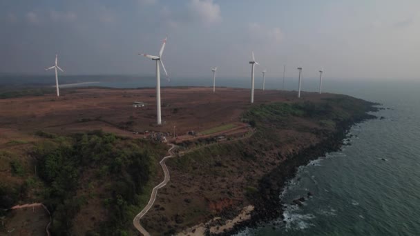 Luftaufnahmen Von Den Schönsten Stränden Der Küste Von Konkan Maharashtra — Stockvideo