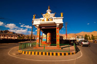 Hindistan 'ın Ladakh dağlarındaki Budist ve Budist manastırı..