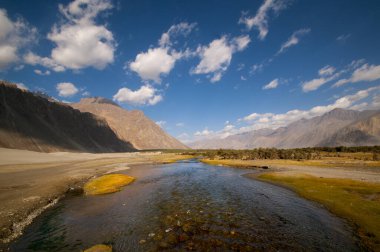 Himalayalar 'daki dağlar nehri, Ladakh, Hindistan