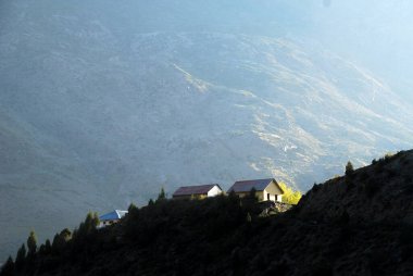 Himalaya manzarası. Ladakh, Hindistan