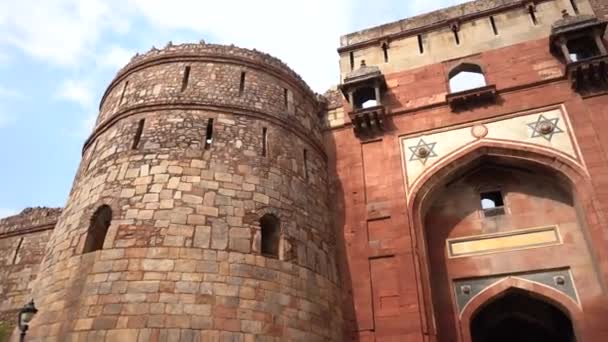 Purana Qila Viejo Fuerte Delhi India — Vídeos de Stock