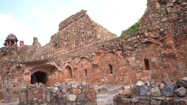 Purana Qila Veya Eski Kale Delhi Hindistan — Stok video
