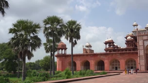 Tumba Akbar Grande Agra Uttar Pradesh India — Vídeo de stock