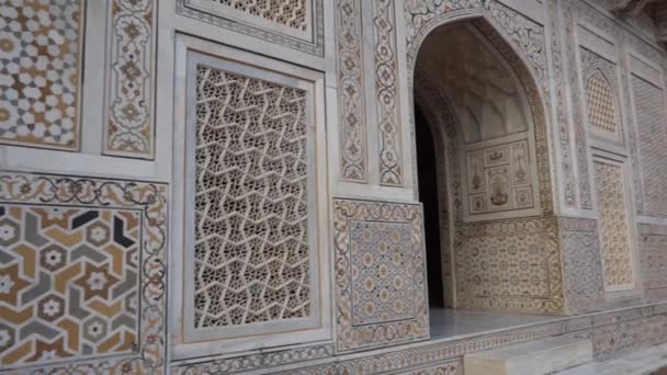 Itmad Daulah Mezarı 1622 1628 Yılları Arasında Inşa Edildi Agra — Stok video