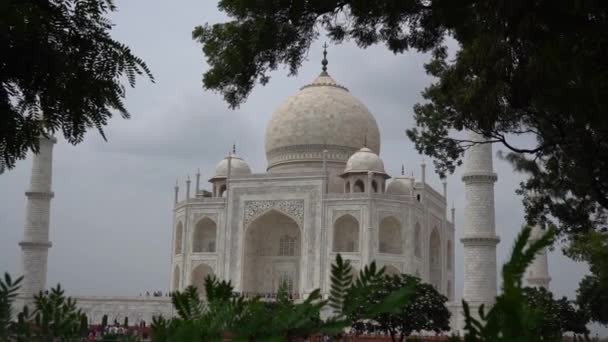 Taj Mahal Unesco World Heritage Site Agra India — стокове відео