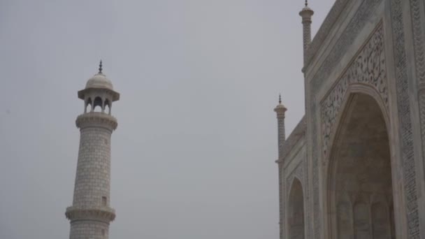 Taj Mahal Wpisane Listę Światowego Dziedzictwa Unesco Agra Indie — Wideo stockowe