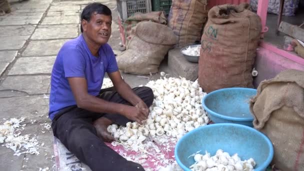 Nagpur Maharashtra India Desember 2022 Para Pkl Menjual Sayur Sayuran — Stok Video