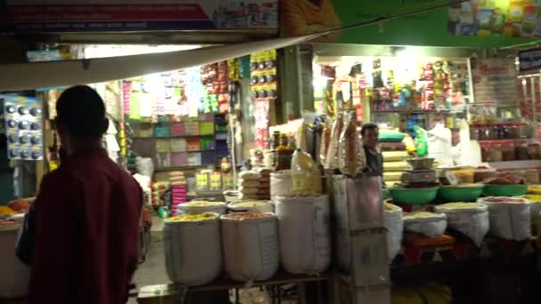 Nagpur Maharashtra India December 2022 Straatverkopers Die Groenten Diverse Goederen — Stockvideo
