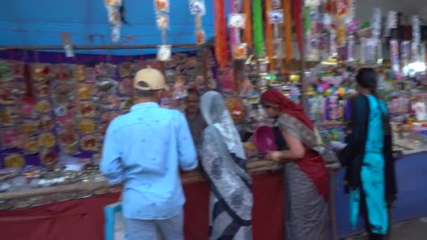 Khajuraho Madhya Pradesh India March 2022 Venkované Scházejí Výročním Veletrhu — Stock video