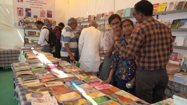 Wardha Maharashtra India Şubat 2023 Nsanlar Marathi Edebiyat Konferansı Sırasında — Stok video