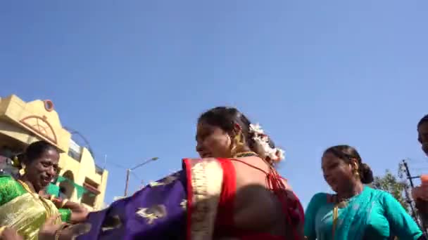 Amravati Maharashtra India Januari Januari 2023 Kinnar Hijra Dansen Straat — Stockvideo