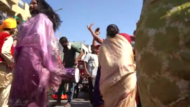 Amravati Maharashtra India Styczeń Styczeń 2023 Kinnar Lub Hijra Taniec — Wideo stockowe