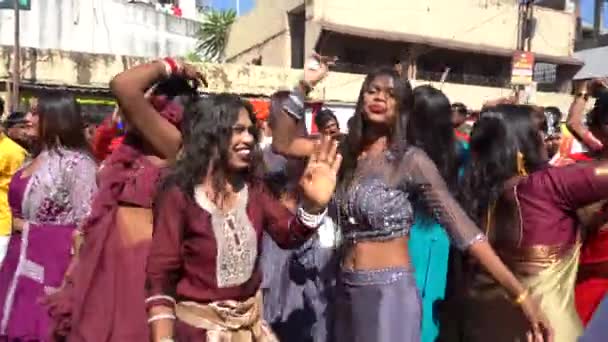 Amravati Maharashtra India Enero 2023 Kinnar Hijra Bailando Calle Durante — Vídeo de stock