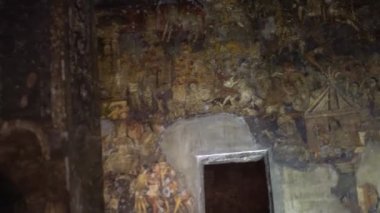 Ajanta Mağaraları no: 1, UNESCO Dünya Mirası Sitesi, Aurangabad, Maharashtra, Hindistan.