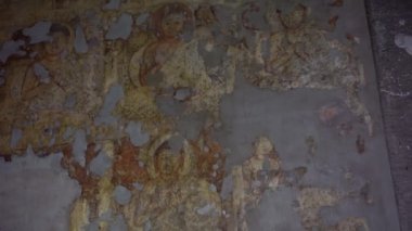 Ajanta Mağaraları no: 1, UNESCO Dünya Mirası Sitesi, Aurangabad, Maharashtra, Hindistan.