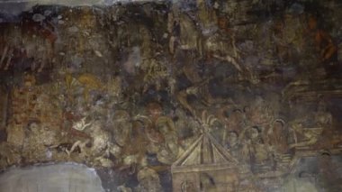 Ajanta Mağaraları no: 1, UNESCO Dünya Mirası Sitesi, Aurangabad, Maharashtra, Hindistan.