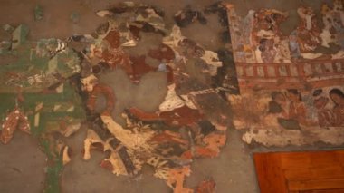 Ajanta Mağaraları no: 1, UNESCO Dünya Mirası Sitesi, Aurangabad, Maharashtra, Hindistan.