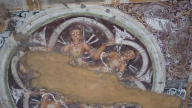 Ajanta Mağaraları no: 1, UNESCO Dünya Mirası Sitesi, Aurangabad, Maharashtra, Hindistan.